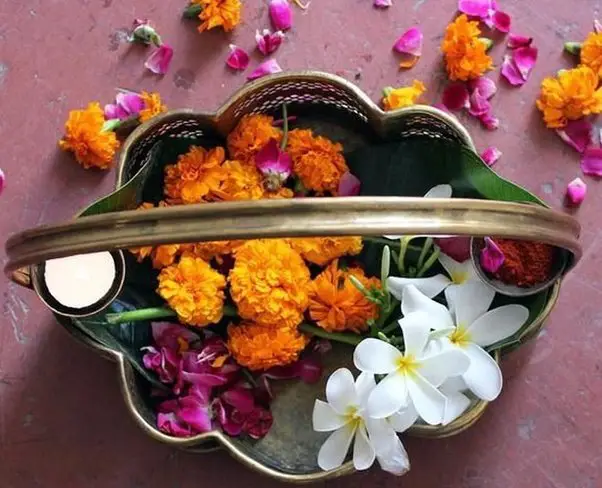 Marigold use in temple