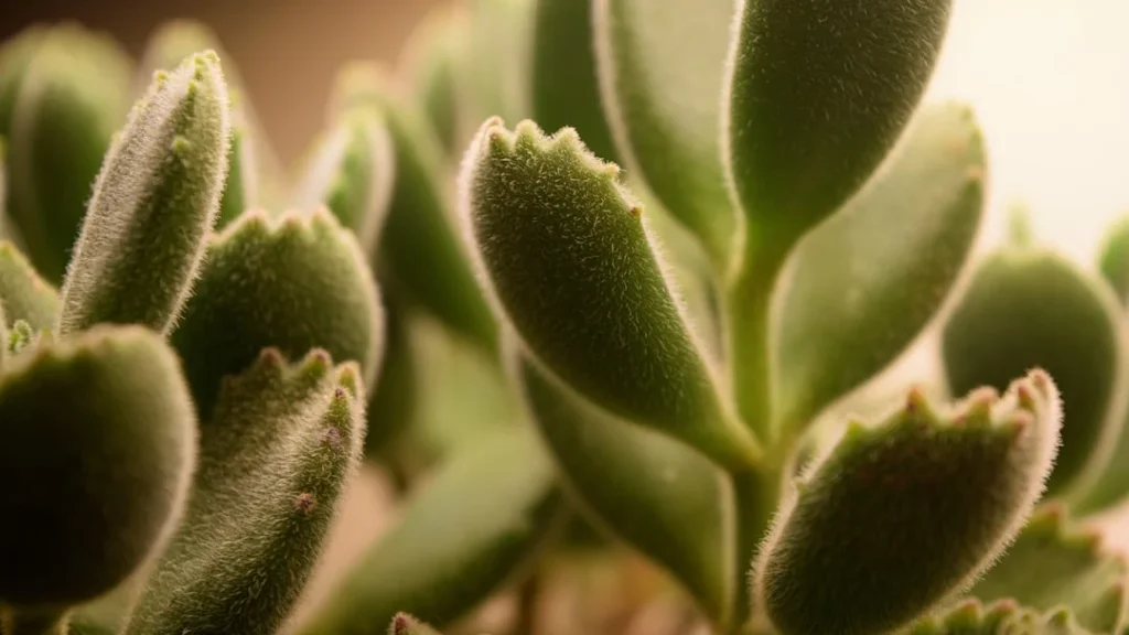 Bear Paw Succulent plant growing in terracotta pot at home